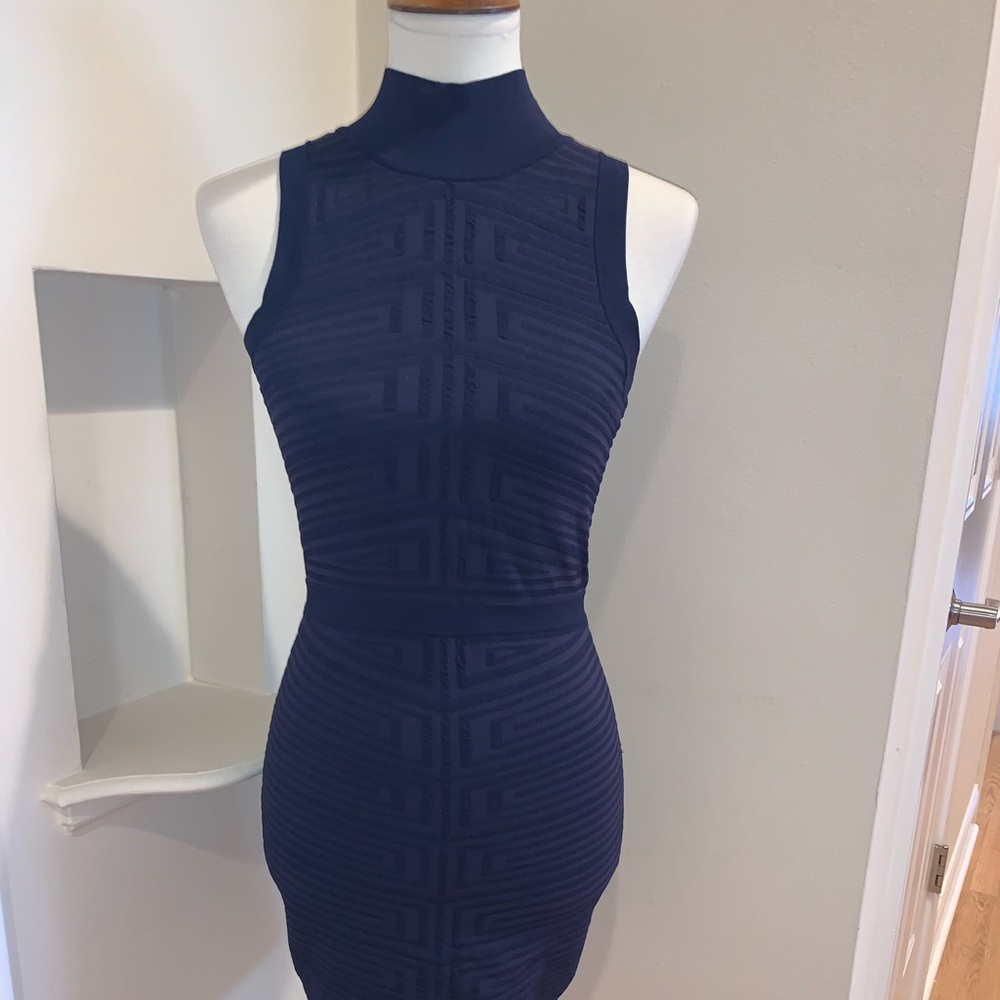 PARKER sleeveless mock-neck dress
